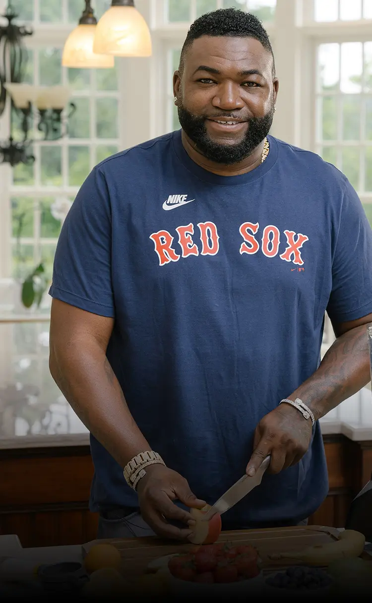 David Ortiz in his kitchen