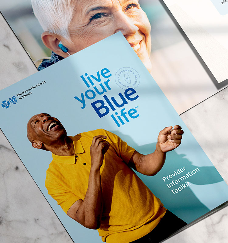 Live your Blue life print collateral