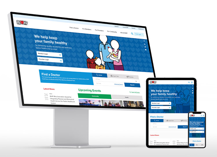 IEHP website on multiple devices