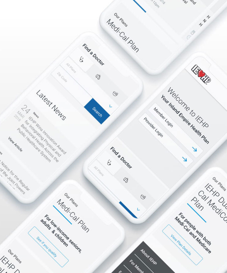 IEHP website on mobile devices